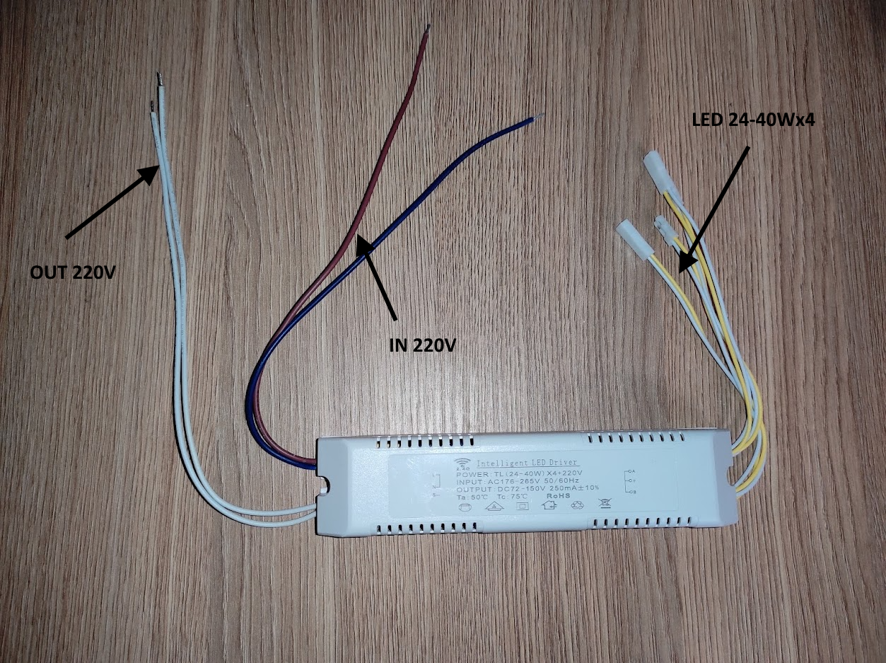 No164 Драйвер 160W + пульт + APP + SK (220V) Driver для світлодіодних люстр 24-40Wx4 (4x2pin)