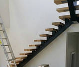 Сходи з металу та дерева на монокосоурі для дому, фото 2
