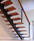 Сходи з металу та дерева на монокосоурі для дому, фото 4