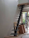 Сходи з металу та дерева на монокосоурі для дому, фото 7
