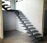 Сходи з металу та дерева на монокосоурі для дому, фото 5