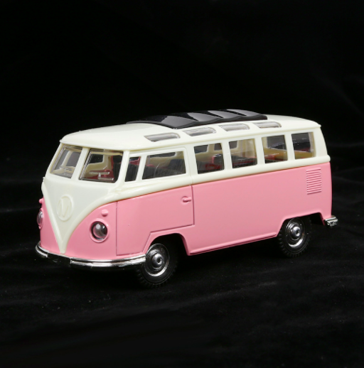 Мініатюра ретро автобус 11.2*4.8 см Рожевий, фото 1