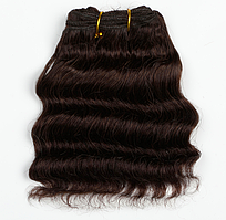 45-50 грам Коза натуральна остева Хвиля для лялькового волосся довжина 13-15 см Каштан