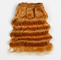 45-50 грамм Коза натуральная остевая Волна для кукольных волос длина 13-15 см Карамель