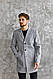 Чоловіче тепле демісезонне однобортне пальто сіре, фото 8