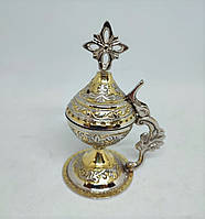 Кадильниця домашня комбінована з карбуванням з Греції 14 см