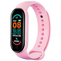 Фітнес браслет FitPro Smart Band M6 (смарт годинник, пульсоксиметр, пульс). Колір рожевий, фото 2
