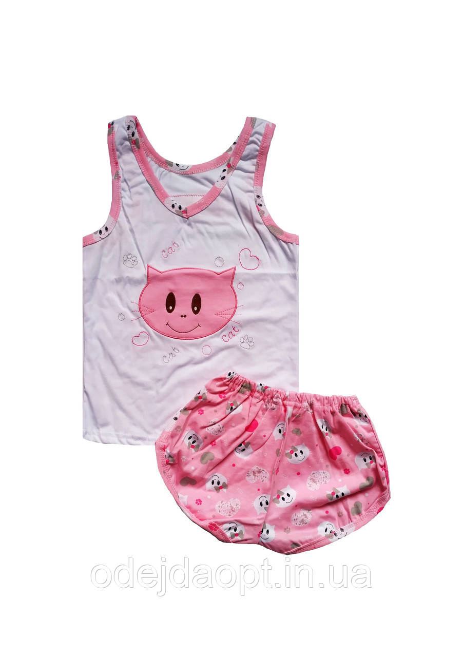 Подростковая летняя пижама для девочки майка и шорты 38(146/152) - фото 1 - id-p1153050508