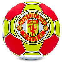 Мяч футбольный Манчестер Юнайтед (Manchester United) жельо-красный размер 5