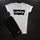 Спортивний літній стильний костюм levis | комплект футболка та шорти | різні кольори, фото 3