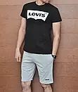 Спортивний літній стильний костюм levis | комплект футболка та шорти | різні кольори, фото 5