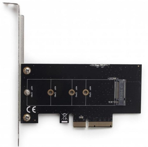 Адаптер Контролер PCI-Express->M.2 Gembird PEX-M2-01 (22 mm low profile) (код 103644)