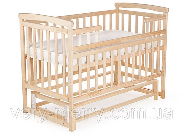 Дитяче ліжечко-трансформер Deson Transformer (Дитячий Сон Човник) маятник, без ящика (колір — натуральний), фото 1