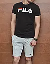 Спортивний літній костюм fila | чоловічий комплект футболка та шорти | різні кольори, фото 5