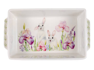 Страва для запікання Lefard Кролик в ірисах 20х12х6 см 924-800 пасхальне блюдо заєць VE