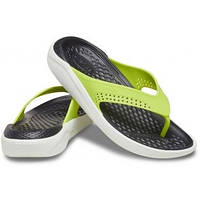 Женские кроксы Crocs LiteRide Flip Lime/White