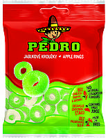 Жевательные конфеты Яблочные Кольца PEDRO 80г, (20шт/ящ)