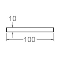 Полоса алюминиевая 100x10 без покрытия