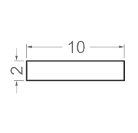 Полоса алюминиевая 10x2 анодированная