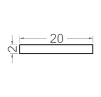 Полоса алюминиевая 20x2 анодированная