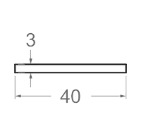 Полоса алюминиевая 40x3 без покрытия