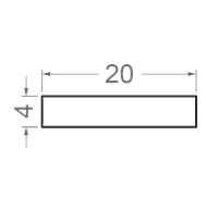 Полоса алюминиевая 20x4 анодированная