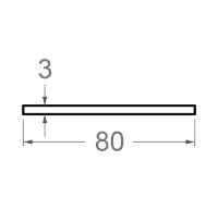 Полоса алюминиевая 80x3 без покрытия