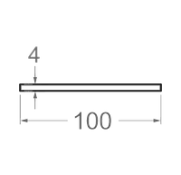 Полоса алюминиевая 100x4 без покрытия