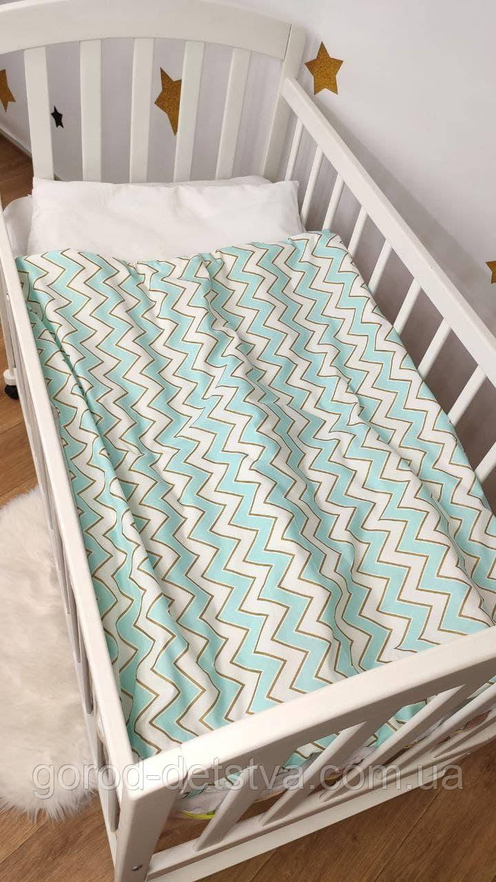 Комплект постільної білизни в ліжечко 120*60 см польська бавовна: наволочка підковдра простирадло, фото 1