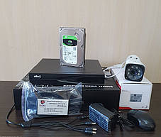 Готовий комплект відеоспостереження встанови сам на 1 Full-Hd камеру + Подарунок Жорсткий Диск 500Gb!, фото 3