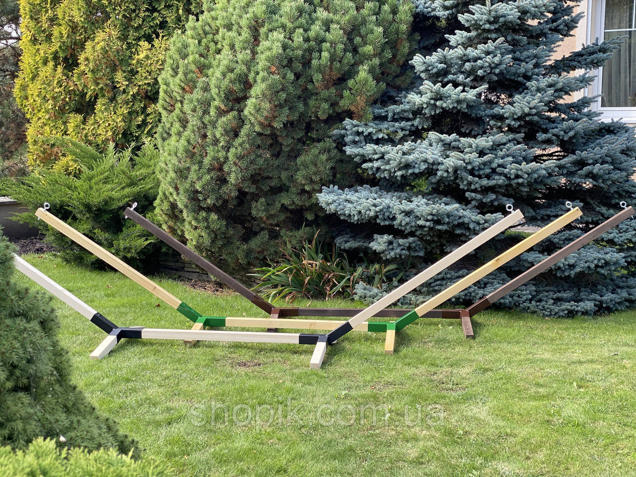Стійка для гамака дерев'яна WCG Каркас для Гамака SHOPIK, фото 1