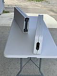 Стіл для кемпінгу 180см Пластиковий переносний розкладний стіл і лавки для дому, на природу, в альтанку і т.д., фото 8