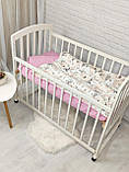 Комплект постільної білизни в ліжечко 120*60 см польська бавовна наволочка підковдра простирадло, фото 4