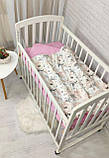 Комплект постільної білизни в ліжечко 120*60 см польська бавовна наволочка підковдра простирадло, фото 3