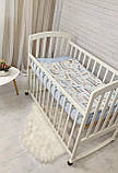 Комплект постільної білизни в ліжечко 120*60 см польська бавовна наволочка підковдра простирадло, фото 2