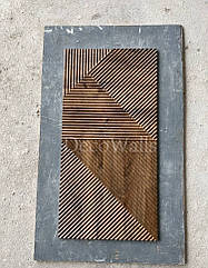 Гіпсові 3D-панель Hatch з ламінованим покриттям під дерево DecoWallsTM