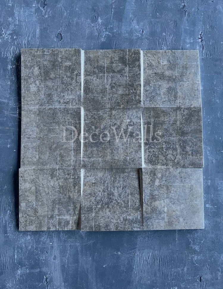 Гіпсові 3D-панель Квадрати з ламінованим покриттям під мармур DecoWallsTM