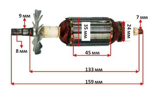 Якір болгарка Vander як1274