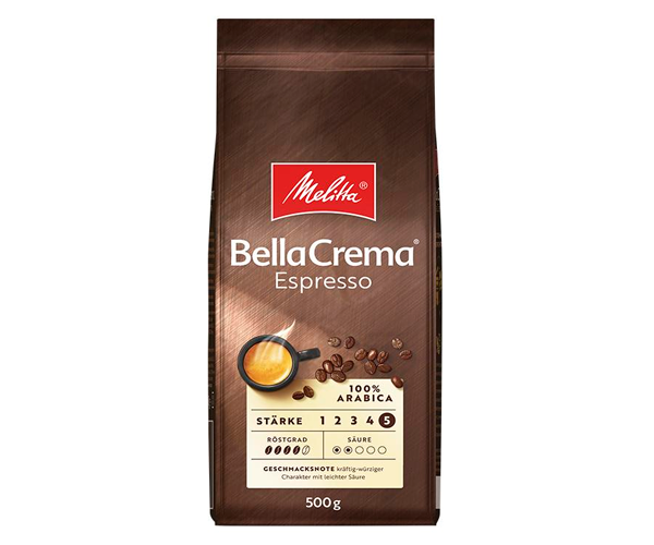 Кава в зернах арабіка Melitta Escpresso Bella Crema, 500г, Німеччина, темної прожарки