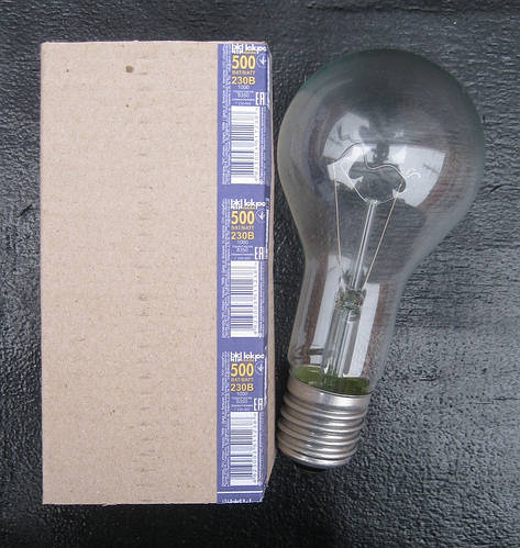 Купить Лампа накаливания (ЛОН) 500 Вт цоколь Е40 "Искра" Львов, цена 70 ...