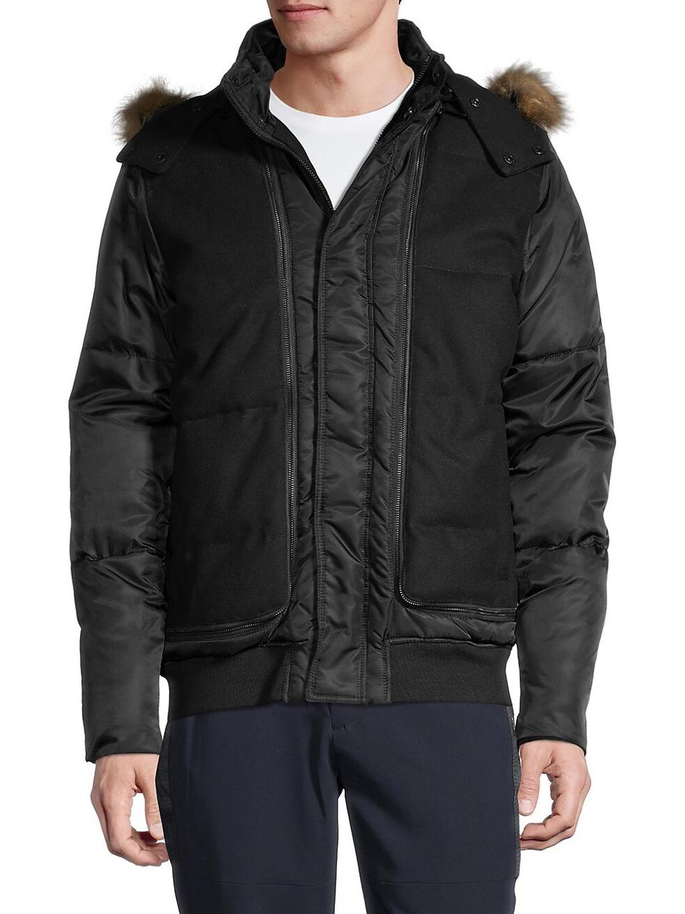 Чоловіча куртка Karl Lagerfeld Paris Faux Fur-Trim Hooded Puff Jacket