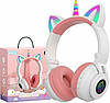 Дитячі бездротові навушники Єдиноріг Cat Ear STN-27 LED Bluetooth, фото 2