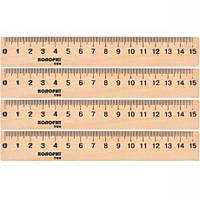 Від 25 шт. Лінійка 15 см, дерев'яна купит оптом