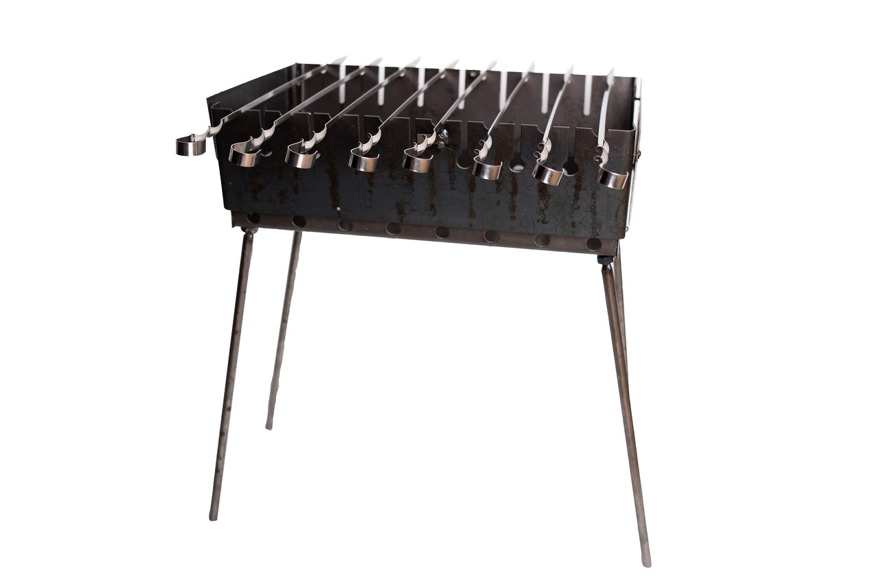 Мангал-валіза + 8 шт. шампурів куточок MD-8T+S-9V, фото 1