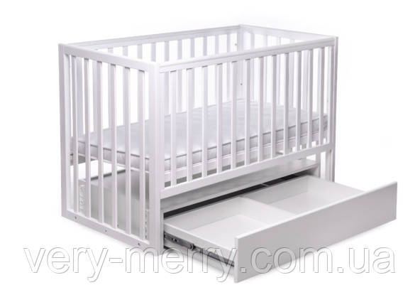 Дитяче ліжечко DeSon Charivne (Дитячий Сон Чарівне) з ящиком та маятником (колір - білий), фото 1