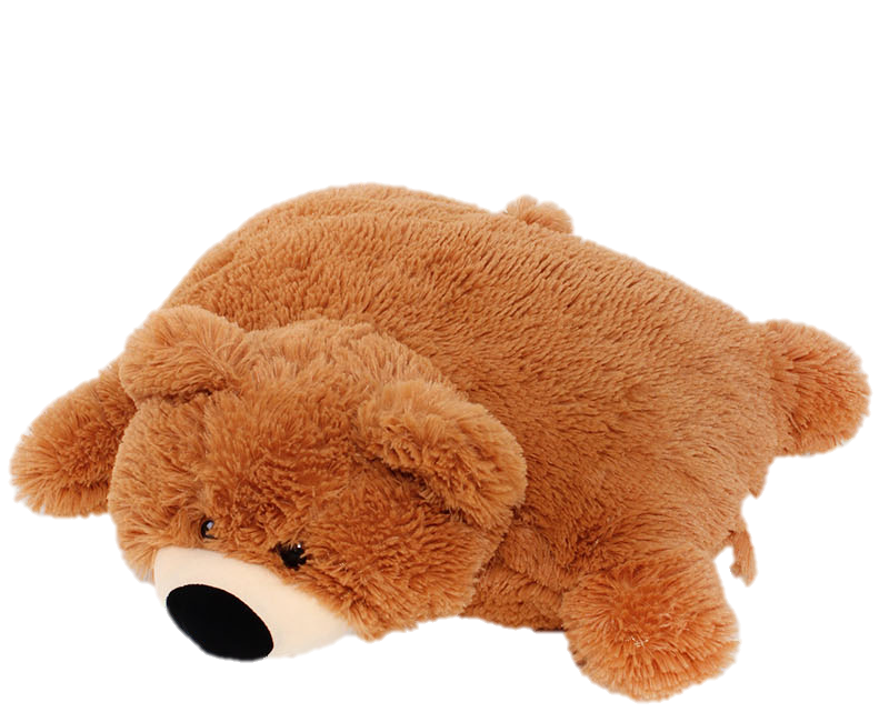 Подушка-іграшка Аліна ведмедик 45 см коричнева