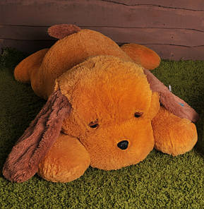 М'яка іграшка Собака Тузік 90 см медовий, фото 2