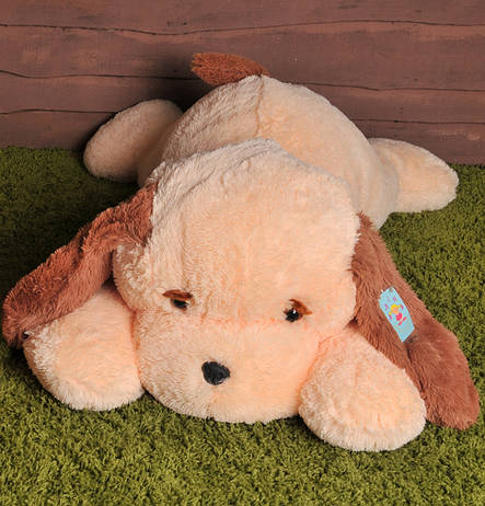 М'яка іграшка Аліна Собака Тузік 90 см персиковий, фото 2