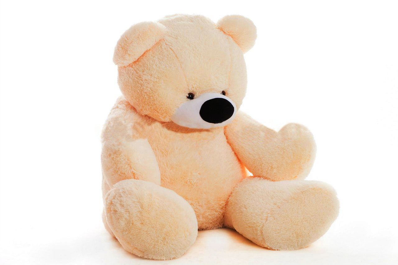 Велика м'яка іграшка ведмідь Бублик Аліна 180 см персиковий