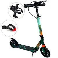 Самокат Maraton Delta з ручним гальмом темно зелений (MD040)